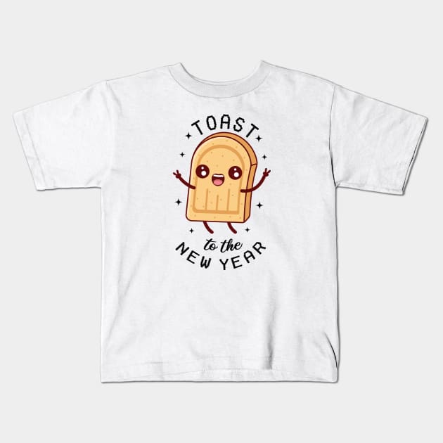 Toast To The New Year Kids T-Shirt by VecTikSam